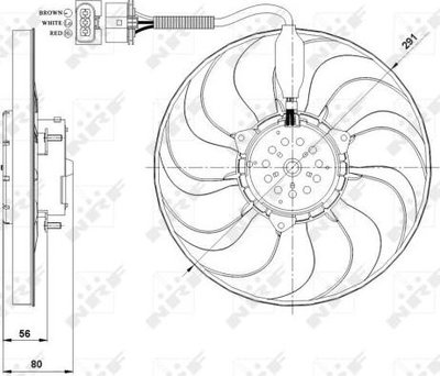 Ventilator radiator VW GOLF IV 1J1 NRF 47392