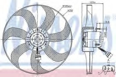 Ventilator, radiator VW GOLF IV Variant (1J5) (199