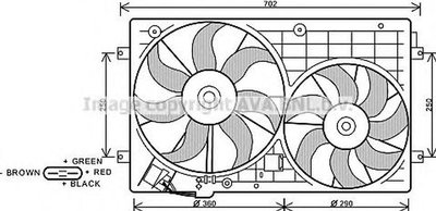 Ventilator radiator VW GOLF VI 5K1 AVA VW7528