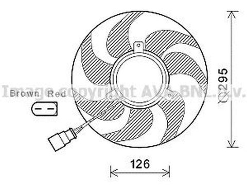 Ventilator radiator VW GOLF VI 5K1 AVA VW7535