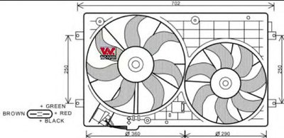 Ventilator, radiator VW JETTA III (1K2) (2005 - 20