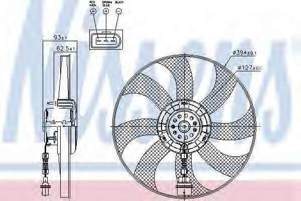 Ventilator radiator VW POLO (9N_) (2001 - 2012) NI