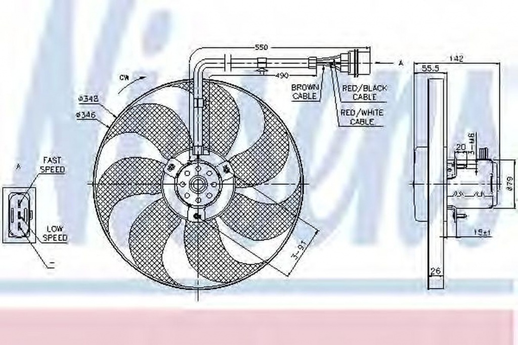 Ventilator radiator VW POLO Variant 6KV5 NISSENS 85683