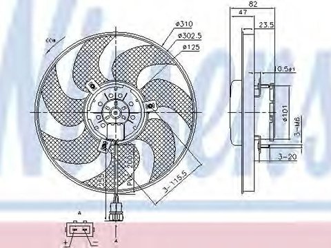 Ventilator radiator VW SHARAN (7M8, 7M9, 7M6) (1995 - 2010) NISSENS 85761