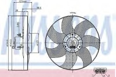 Ventilator, radiator VW SHARAN (7M8, 7M9, 7M6) (19