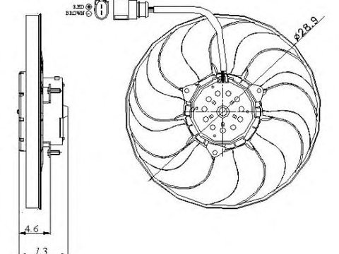 Ventilator radiator VW TOURAN 1,6-2,0/AUDI A3 03- - Cod intern: W20093290 - LIVRARE DIN STOC in 24 ore!!!