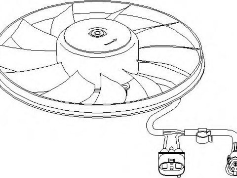 Ventilator, radiator VW TOURAN (1T1, 1T2), AUDI A3 (8P1), VW RABBIT V (1K1) - TOPRAN 112 321