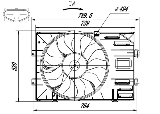 Ventilator radiator # Vw Transporter 2010 2011 201