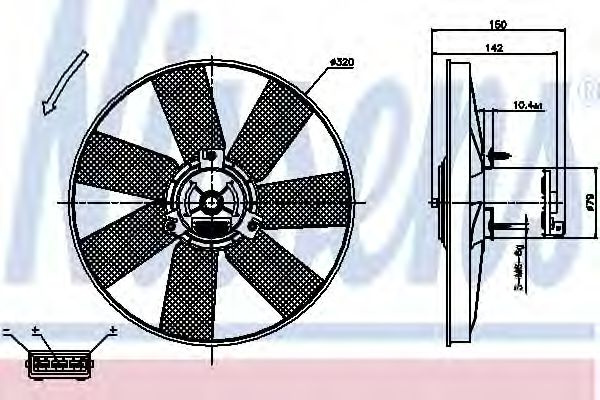 Ventilator radiator VW VENTO (1H2) (1991 - 1998) N