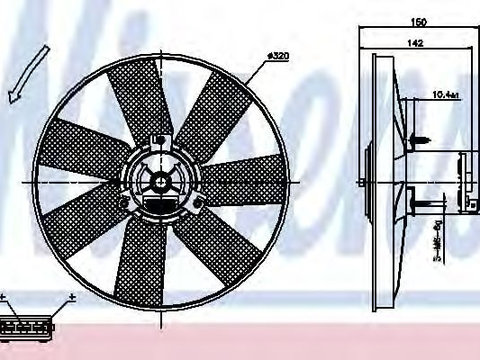 Ventilator radiator VW VENTO (1H2) (1991 - 1998) NISSENS 85538
