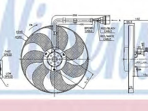 Ventilator radiator VW VENTO (1H2) (1991 - 1998) NISSENS 85683