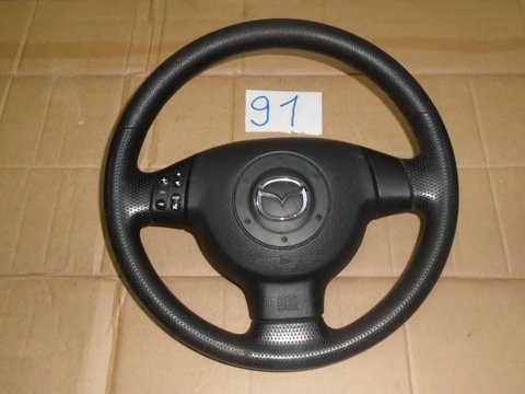 Volan 3 spite cu airbag si comenzi Mazda 2, an 2002-2007