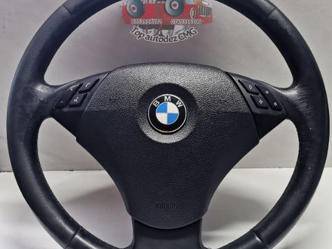 Volan BMW E60 E61 Seria 5 cu airbag si comanezi din piele