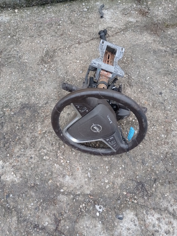 Volan cu airbag maro comenzi manete stergator butuc contact cheie spira volan Opel Insignia