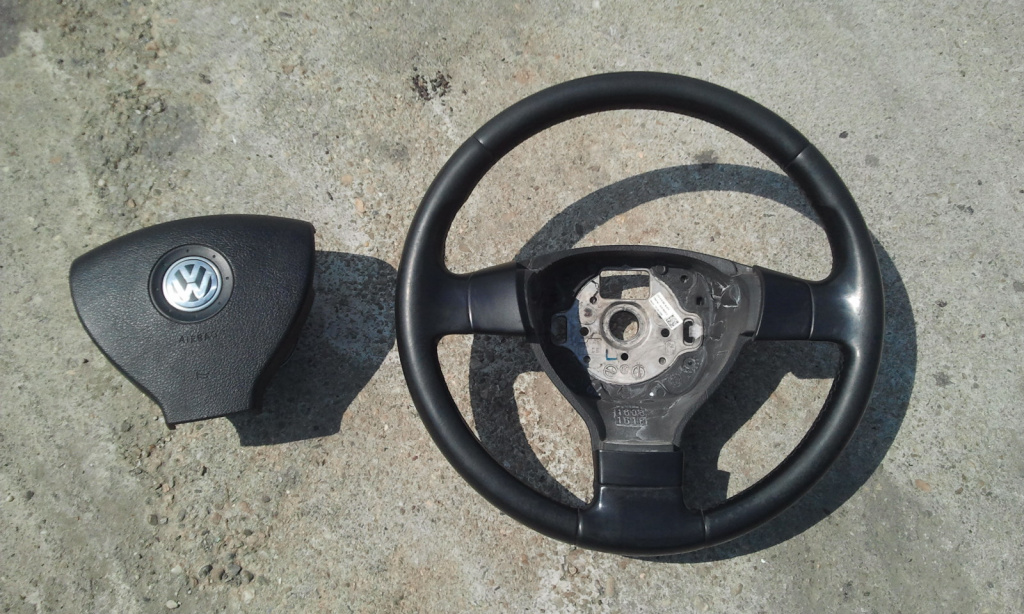 Volan piele 3 spite cu airbag VW Passat B6