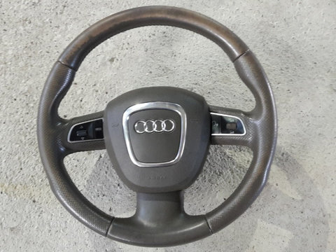 Volan piele crem perforata cu airbag si comenzi Audi A5 8T