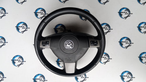 Volan piele Opel Astra H cu airbag si co