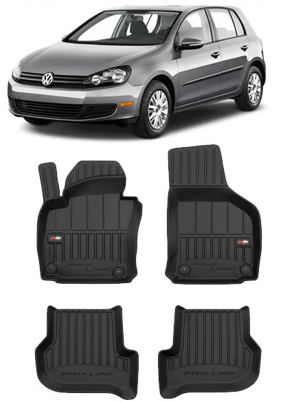 Volkswagen Golf 6, Hatchback, Din 06.2007 - 09.2012 , Set Covorase Auto Tip Tavita Premium 3D, din cauciuc 3D407145*2-C22