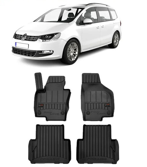 Volkswagen Sharan II, Van, Din 09.2010 - Prezent , Set Covorase Auto Tip Tavita Premium 3D, din cauciuc 3D409743*1-C512