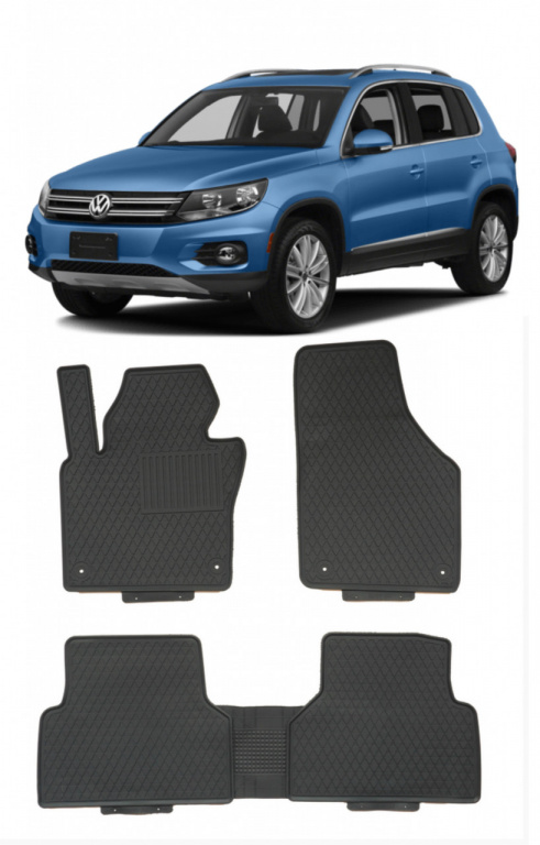 Volkswagen Tiguan (2007-2017) Set 5 covorase auto cauciuc Exclusive Line 101125-UMB1010