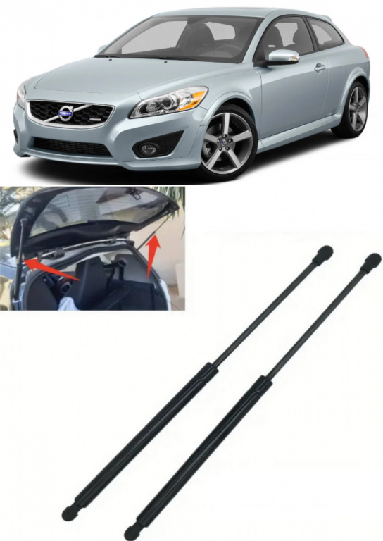 Volvo C30 Set 2 amortizoare pentru portbagaj Krosno compatibil cu Volvo C30 Combi fabricat intre 2007-2012 KR32401*2