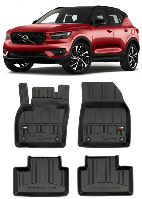 Volvo Xc40, Suv, Din 03.2018 - Prezent , Set Covorase Auto Tip Tavita Premium 3D, din cauciuc 3D407879*1-C752