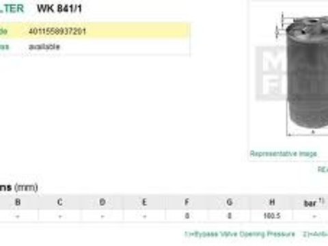 Wk841/1 mann,pt bmw 3(e46),5(e39),x5,opel omega b