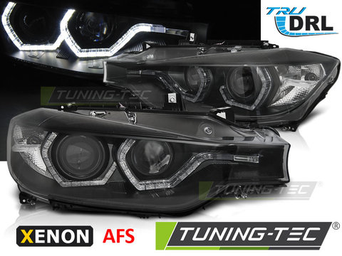 XENON Faruri ANGEL EYES LED DRL BLACK AFS compatibila BMW F30/F31 10.11 - 05.15