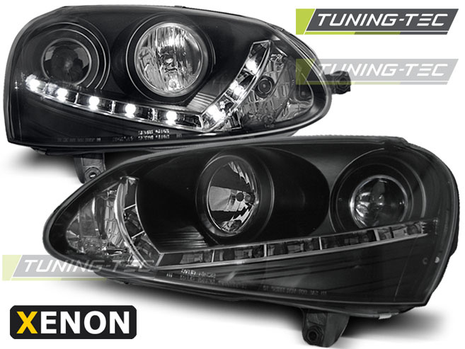 XENON Faruri DAYLIGHT BLACK compatibila VW GOLF 5 03-08