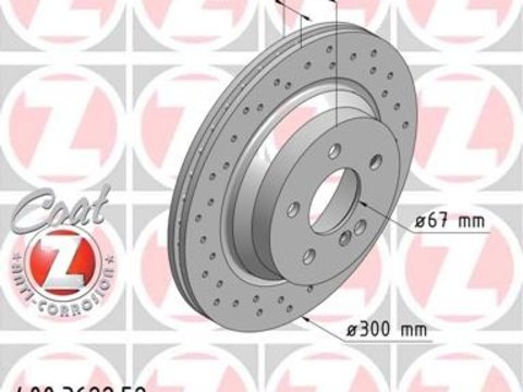 Zimermann sport set 2 discuri frana spate cu r300mm pt mercedes