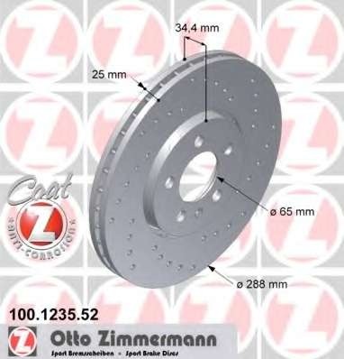 Zimermann sport set 2discuri frana fata r288mm pt skoda