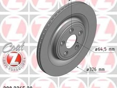 Zimmermann disc frana spate cu r326mm pt jaguar